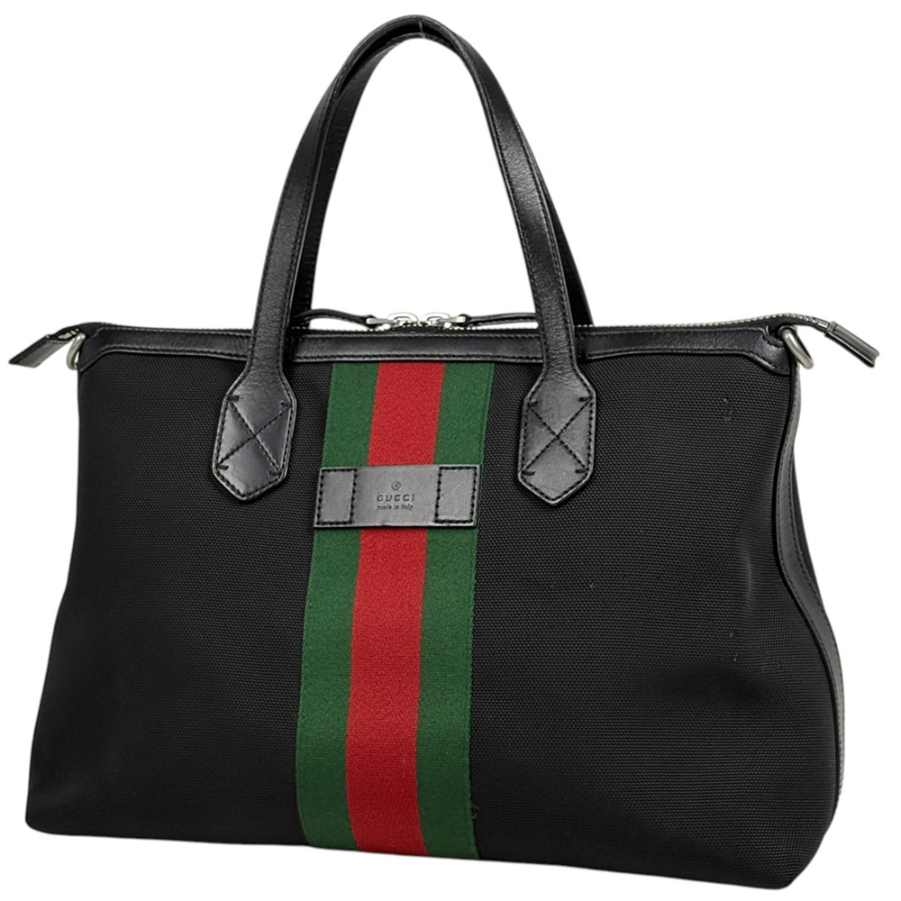 Gucci GUCCI Tote Bag Sherry Line Web Canvas Black 630923 Women's
